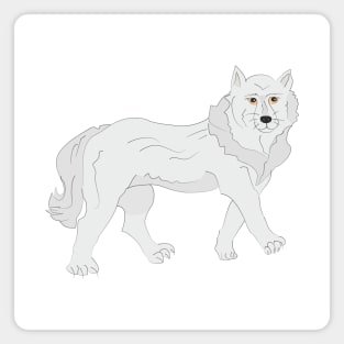 White Wolf Magnet